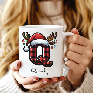 Custom Monogram Christmas Coffee Mug Gift for Her