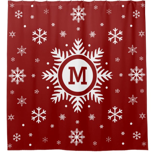 Custom Monogram Christmas Winter Snowflake (Front)