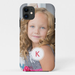 Custom Monogram Circle Personalized Photo Template iPhone 11 Case