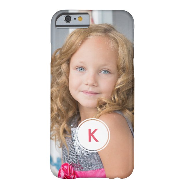 Custom Monogram Circle Personalized Photo Template Case-Mate iPhone Case (Back)