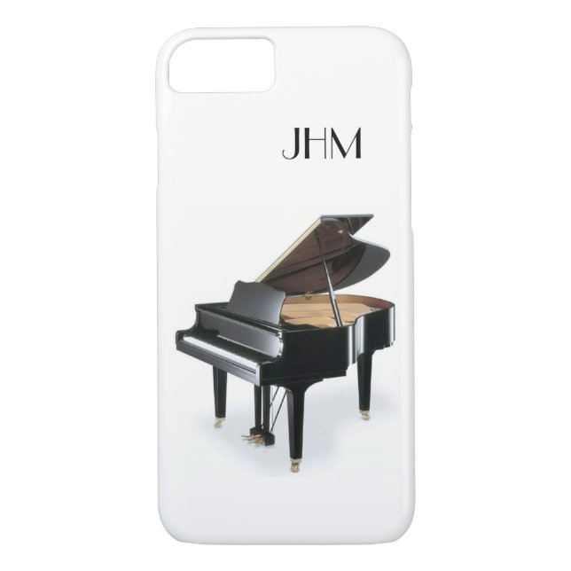 Custom Monogram Classical Music Grand Piano Case-Mate iPhone Case (Back)