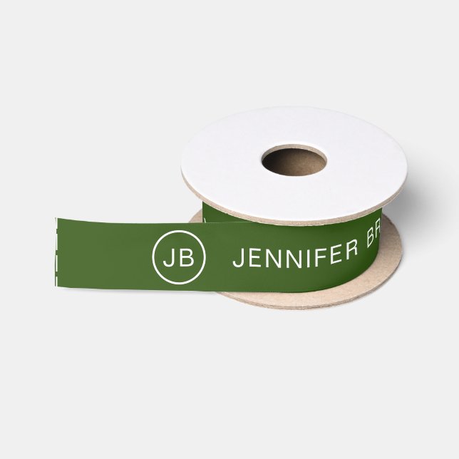 Custom Monogram Clothing Labels Satin Ribbon (Spool)