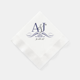 Custom Monogram Coined Luncheon Napkin