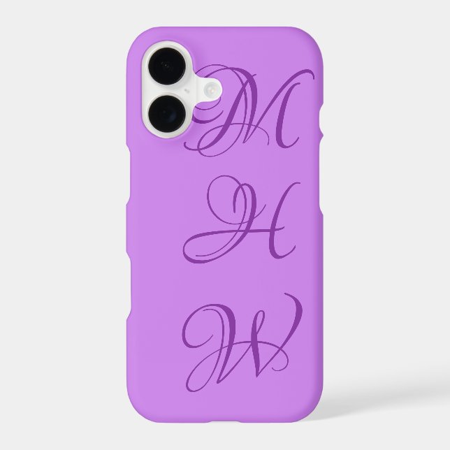 Custom monogram & colour phone cases (Back)