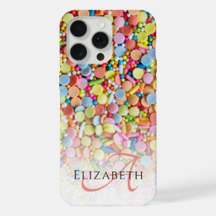 Custom Monogram Colourful Candy Ombre iPhone 15 Pro Max Case