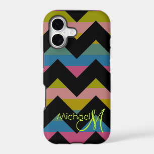Custom Monogram Colourful Chevron Zigzag 4