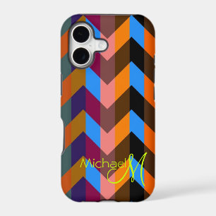 Custom Monogram Colourful Chevron Zigzag 6