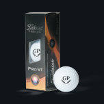 Custom monogram crest logo Titleist Pro V1 Golf Balls<br><div class="desc">Custom monogram crest logo Titleist Pro V1 Golf Balls. Initialled golf balls with elegant laurel wreath design. Custom monogrammed golfing balls for golf players. Professional brand golf balls with your name. Personalized golf ball gift set for him or her. Classy corporate business gift idea for clients, partners, customers etc. Unique...</div>