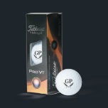 Custom monogram crest logo Titleist Pro V1 Golf Balls<br><div class="desc">Custom monogram crest logo Titleist Pro V1 Golf Balls. Initialled golf balls with elegant laurel wreath design. Custom monogrammed golfing balls for golf players. Professional brand golf balls with your name. Personalized golf ball gift set for him or her. Classy corporate business gift idea for clients, partners, customers etc. Unique...</div>