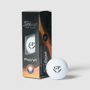 Custom monogram crest logo Titleist Pro V1 Golf Balls