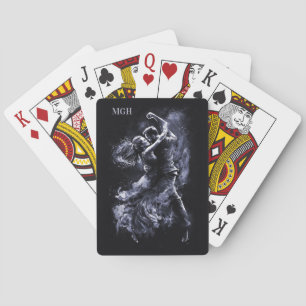 Custom Monogram Dancing Couple Playing Cards