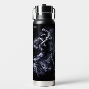 Custom Monogram Dancing Couple Water Bottle