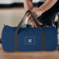 Custom monogram, dark blue all over