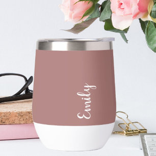 Custom monogram, deep pink with script typography 