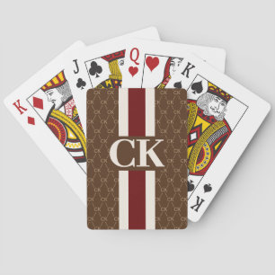 Custom Monogram Designer Pattern Playing Cards
