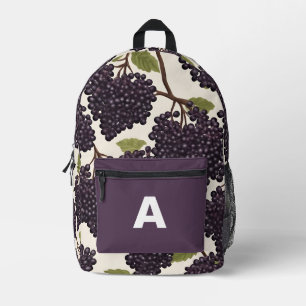 Custom Monogram Elderberry Elegance Backpack