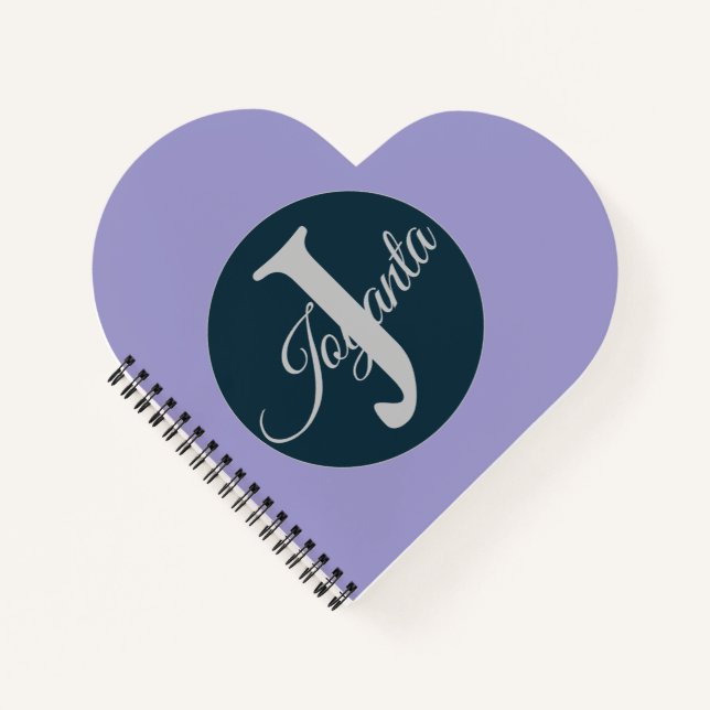 Custom  Monogram Elegant love Notebook (Front)
