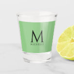 Custom Monogram Elegant Template Plain Trendy Shot Glass<br><div class="desc">Custom Elegant Modern Monogram Initial Best Plain Template Kitchen & Dining / Barware & Bar Tools / Sage Green Colour Shot Glass.</div>