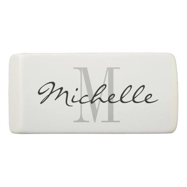 Custom monogram eraser | party favour ideas (Front)