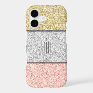 Custom Monogram Faux Glitter Bling