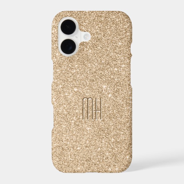 Custom Monogram Faux Glitter Bling (Back)