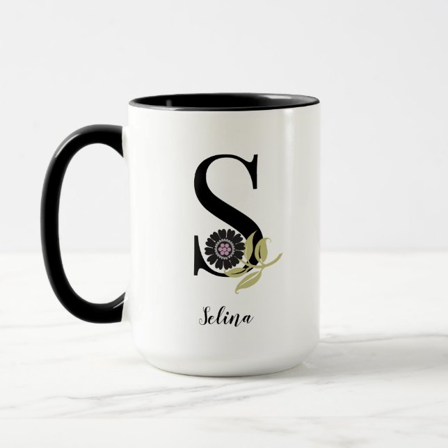 Custom Monogram Flamenco Mug (Left)