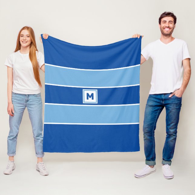 Custom Monogram Fleece Blanket (In Situ)