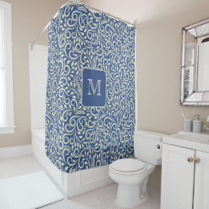 Custom Monogram Floral Leaf Pattern