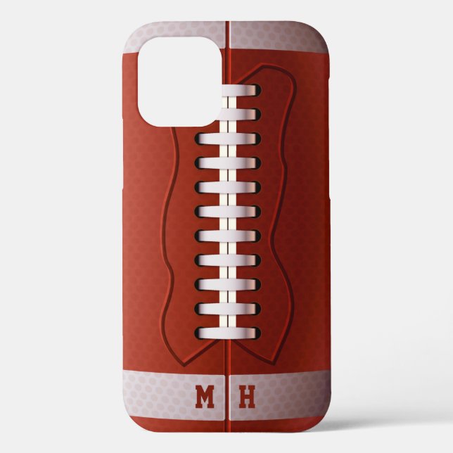 Custom monogram Football phone cases (Back)