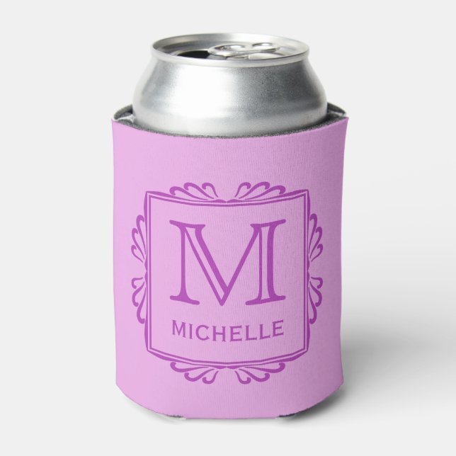 Custom Monogram Frame Pattern can cooler (Can Front)