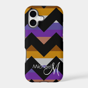 Custom Monogram Geometric Chevron Zigzag