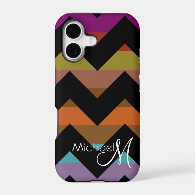 Custom Monogram Geometric Chevron Zigzag 4 (Back)