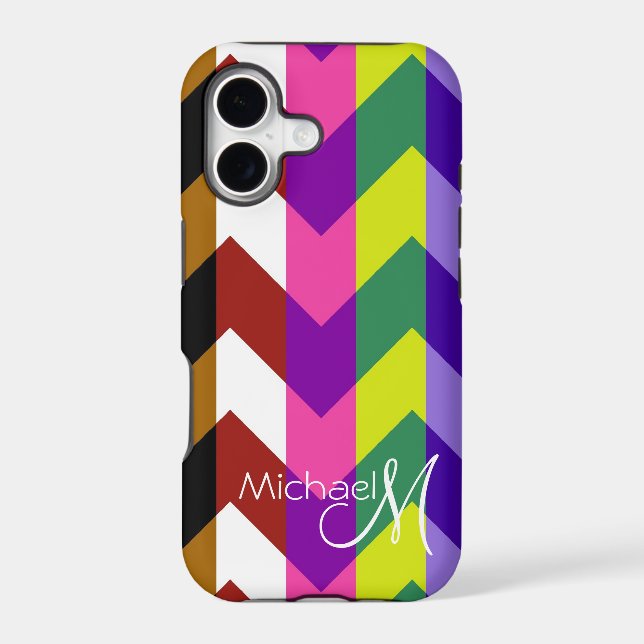 Custom Monogram Geometric Chevron Zigzag 7 (Back)