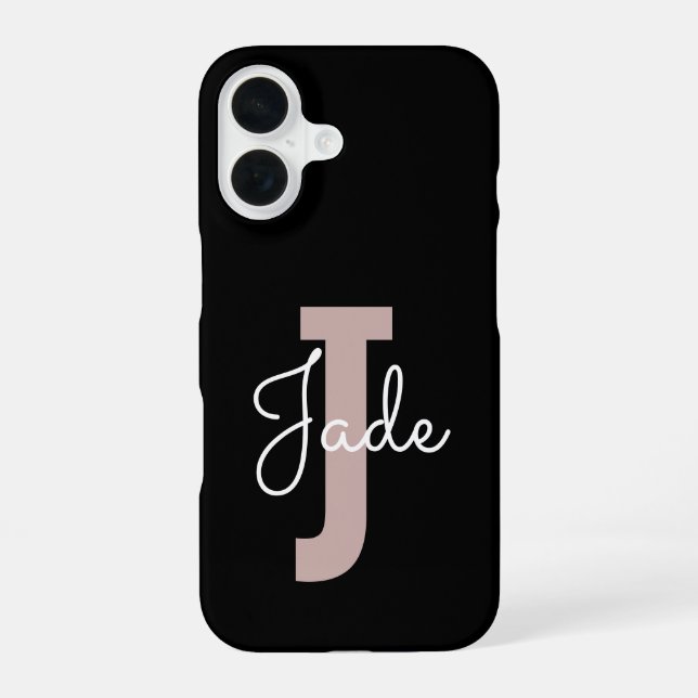 Custom Monogram Gift for Names Starting with J  iPhone 16 Case (Back)