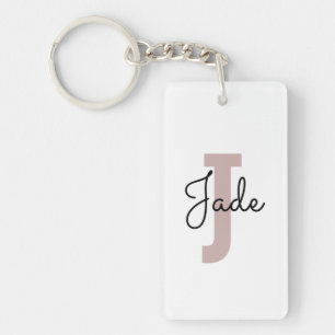 Custom Monogram Gift for Names Starting with J  Keychain