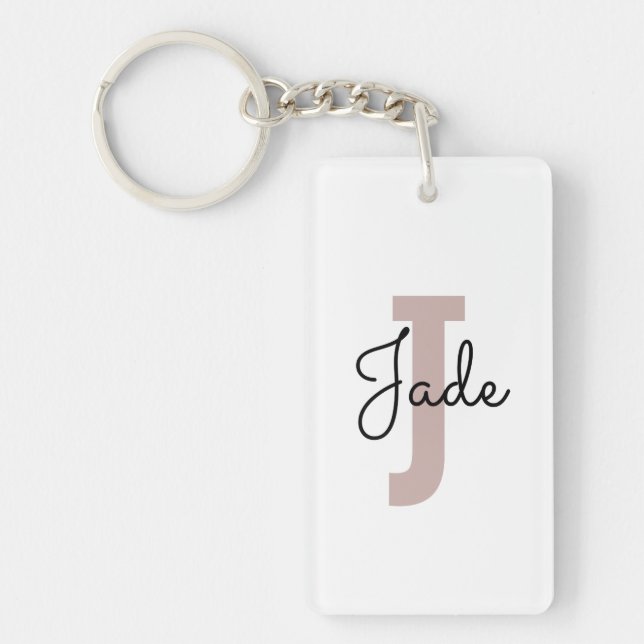 Custom Monogram Gift for Names Starting with J  Keychain (Front)