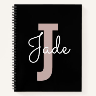 Custom Monogram Gift for Names Starting with J Notebook
