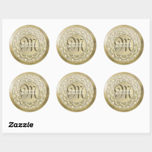 Custom Monogram Gold Glamour Seal