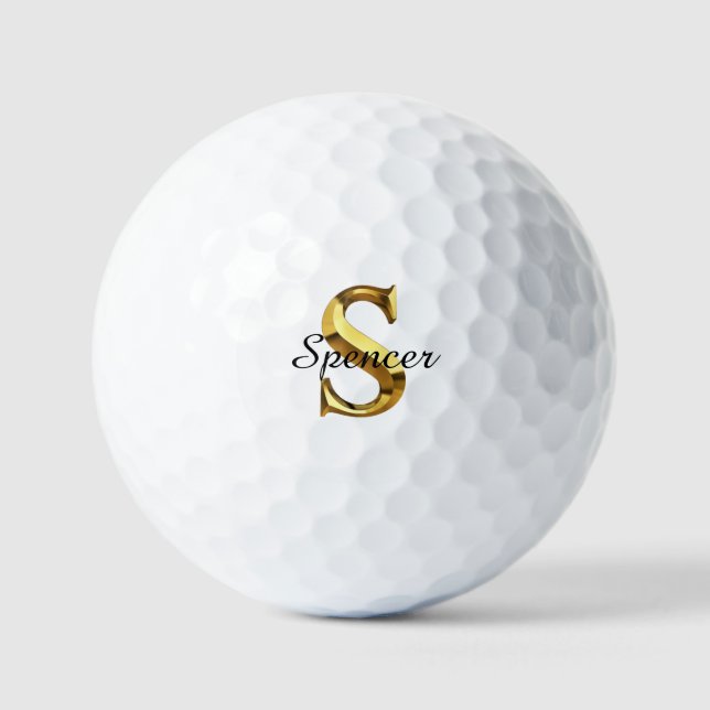 Custom Monogram Golf Balls | Personalized Name  (Front)