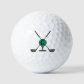 Custom Monogram green modern Golf Balls