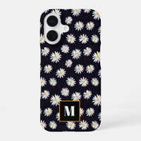 Custom Monogram Holographic Glitter Daisy Flowers