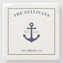 Custom Monogram Housewarming Nautical Anchor