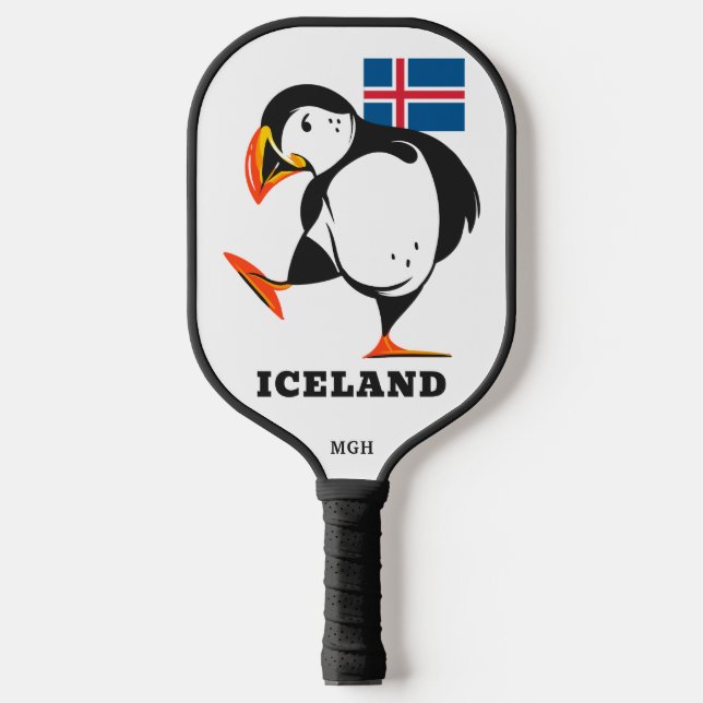 Custom Monogram Iceland Pickleball Paddle (Front)
