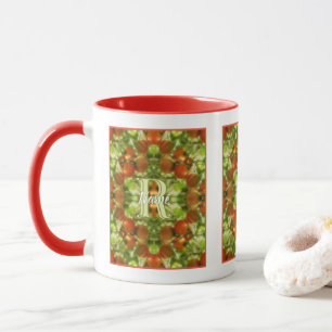 Custom Monogram Initial Name Garden Tomatoes Mug