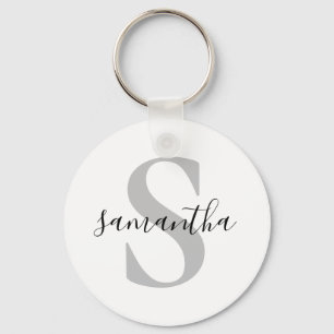 Custom Monogram Initial Name  Keychain