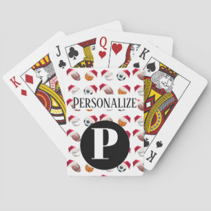 Custom Monogram Initial Personalized Playing Cards