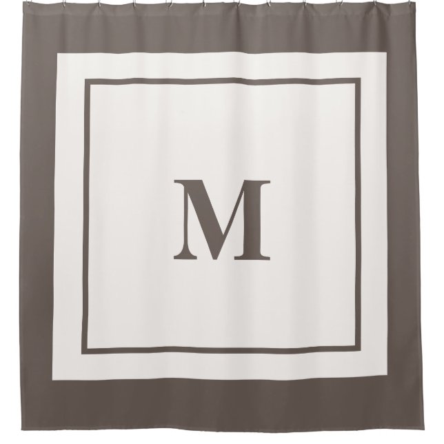 Custom Monogram Initial Taupe Brown (Front)