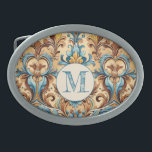 Custom Monogram Initial Western Tan Turquoise Belt Buckle<br><div class="desc">Custom Monogram Initial Western Tan and Turquoise belt buckle. Beautiful decorative western fashion accessories fit for the finest cowgirl. A stylish and feminine addition to any western wardrobe!</div>