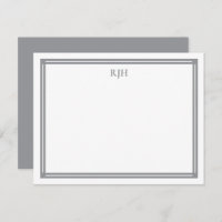 Custom Monogram Initials with Grey Border
