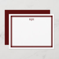Custom Monogram Initials with Maroon Border